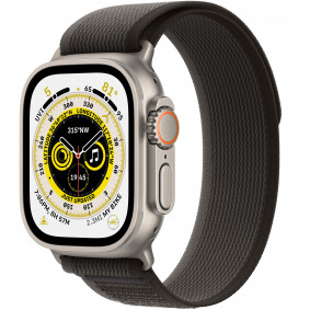 Apple Watch Ultra GPS + Cellular, 49 мм, корпус из титана, ремешок Trail черного/серого цвета, размер S/M